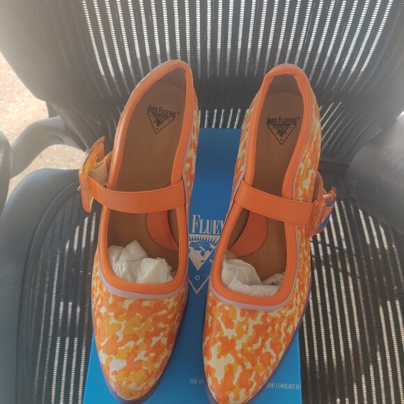 John Fluevog Leonora shoes size 12W 10M New - Picture 2 of 4